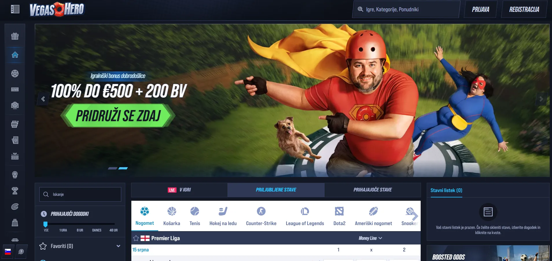 VegasHero Casino lobby with slot game selection